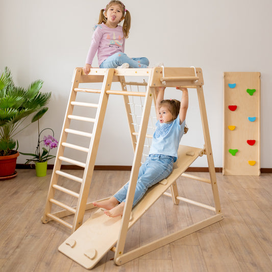 Klettergerüst aus Holz für Innen Jungle Gym