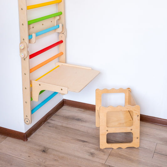 Kinderholztisch für Klappbares Pikler-Dreieck