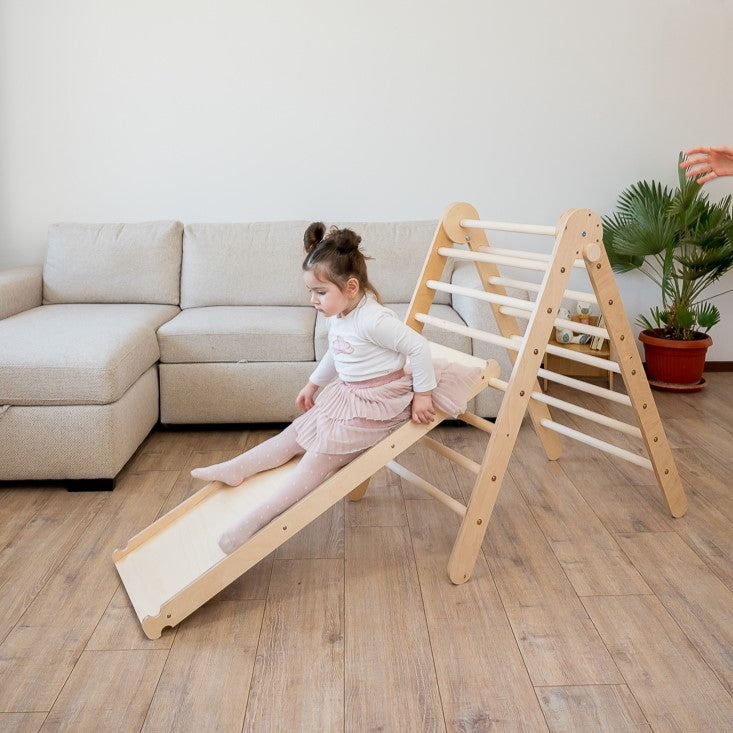 Pikler Kletterdreieck Klappbares mit Doppelseitiger Rampe