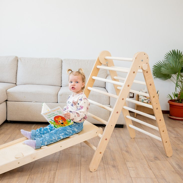 Pikler Kletterdreieck Klappbares mit Doppelseitiger Rampe