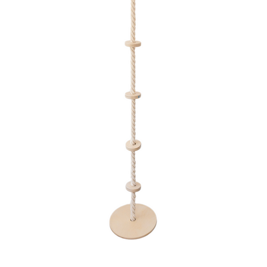 Holzscheibe – Schaukel und Kletterseil 2in1